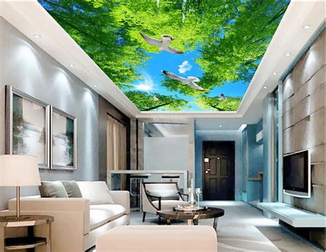 fantasi hutan hijau langit dekorasi rumah  wallpaper tv background