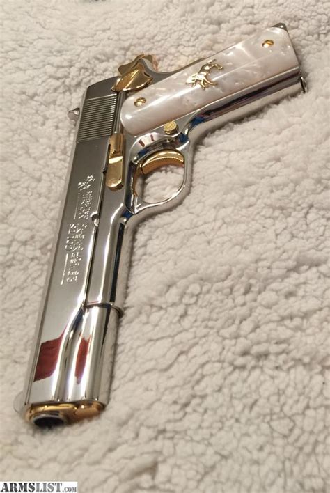 Armslist For Sale Colt 1911 Nickel With Gold Accents