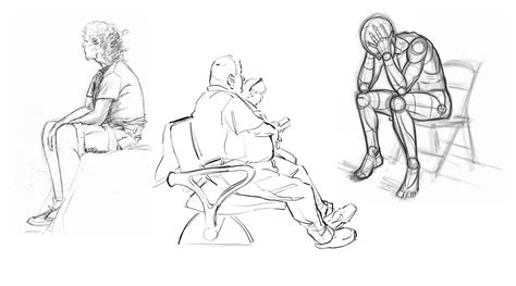 Man Sitting Down Drawing Reference And Sketches For Artists