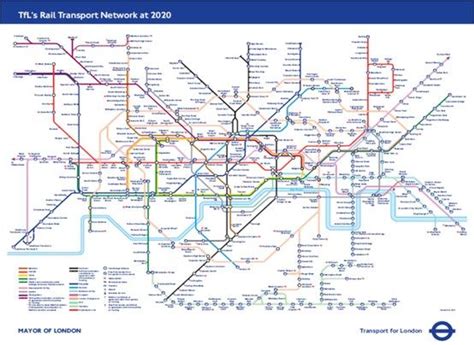 Future Map Based On Transport For London In 2020 London Tube Map