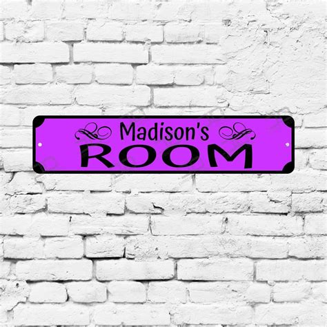 Custom Metal Room Sign Bedroom Signs Aluminum Quality Signs Etsy Room Signs Bedroom Signs