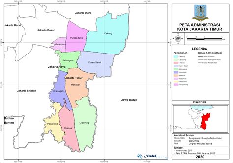 peta administrasi kota jakarta timur provinsi dki jakarta neededthing