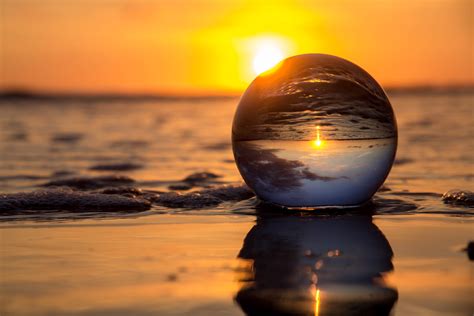 Fotos Gratis Vaso Agua Oceano Amanecer Esfera Reflexi N Ligero