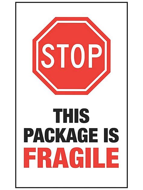 Stop Damage Labels This Package Is Fragile 10 X 6 S 24326 Uline