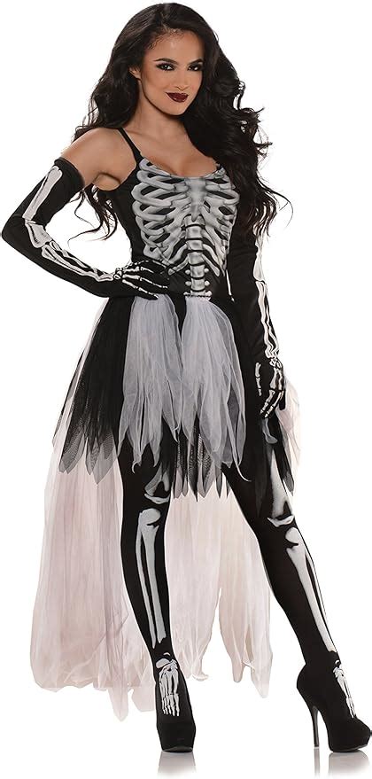 Underwraps Costumes Womens Sexy Skeleton Costume Tutu Black Medium Uk Toys And Games