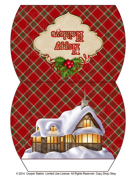 Digital Printable Holiday Pillow Boxes Set Of Two Etsy