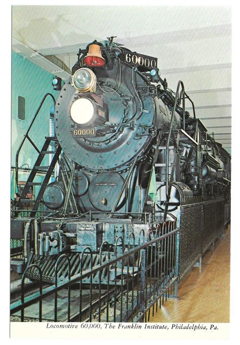 Baldwin Locomotive 60000 Franklin Institue Train Railroad Postcard 4x6
