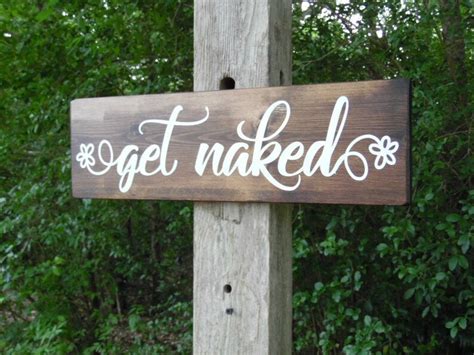 Get Naked Rustic Wood Sign Get Naked Primitive Wood Sign Get Etsy