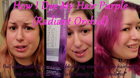 How I Dye My Hair Purple Radiant Orchid By Ion Color Brilliance