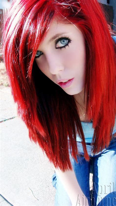 Neon Red Hair By Kittybaby414 On Deviantart