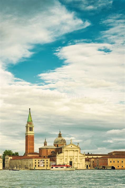 San Giorgio Maggiore Island With Old Church Venice Italy Stock Image