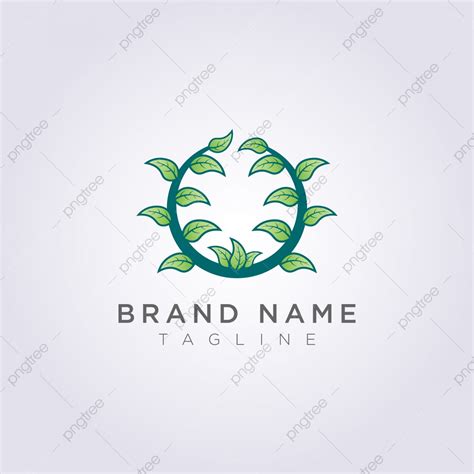 Gambar Desain Logo Lingkaran Tanaman Kreatif Untuk Bisnis Atau Merek