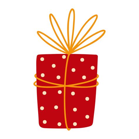 Surprise Red T Box Vector Icon Present For Christmas Birthday