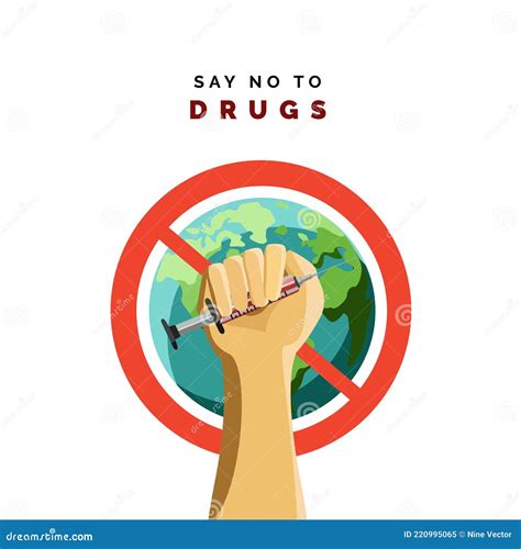 Say No To Drugs Stock Vector Illustration Of Abuse 220995065