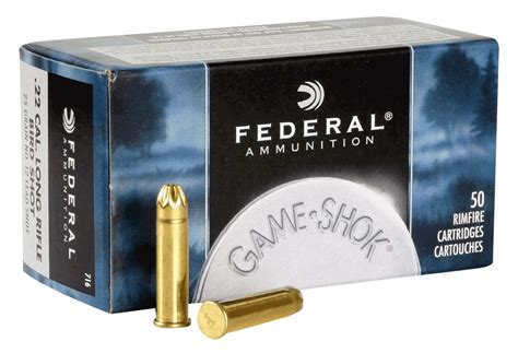 Federal 716 Small Game And Target 22 Lr 25 Gr 12 Lead Bird Shot 50rd Box
