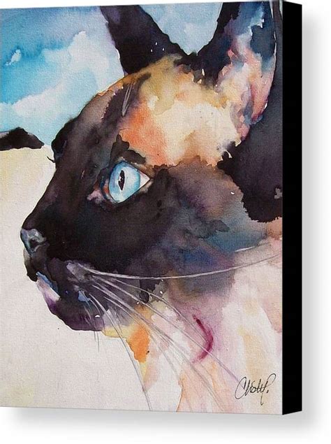 Seal Point Siamese Cat Canvas Print Canvas Art By Christy Freeman