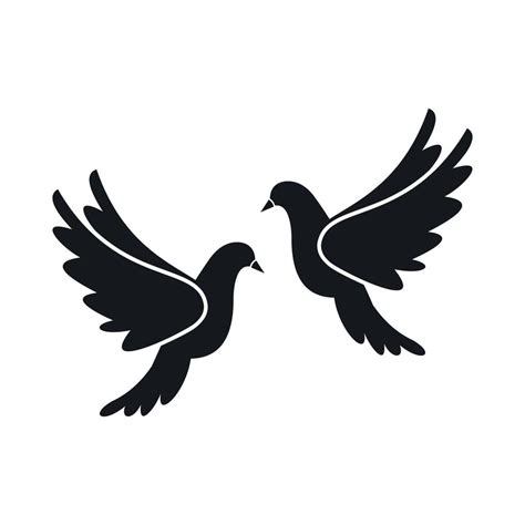 Wedding Doves Icon Simple Style 14589796 Vector Art At Vecteezy