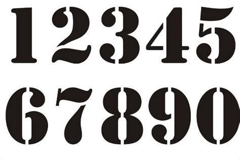 9 Number Stencils Number Stencils Stencils Printables Lettering
