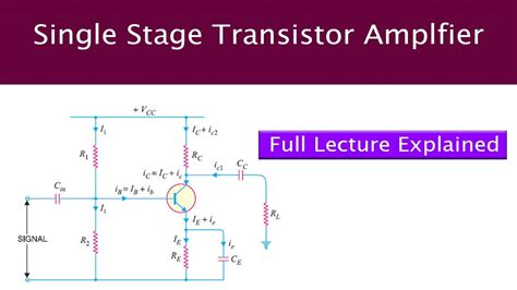 Single Stage Transistor Amplifier Single Stage Amplifier