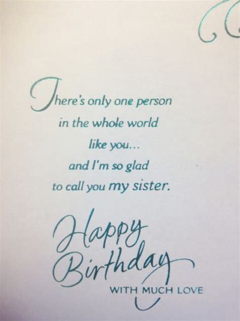 Sister Birthday Card Happy Birthday Sister Hallmark Wenv 14 Choices