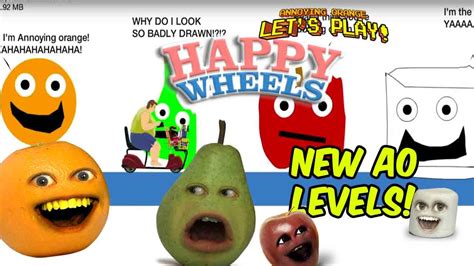 Annoying Orange Plays Happy Wheels New Ao Levels Youtube