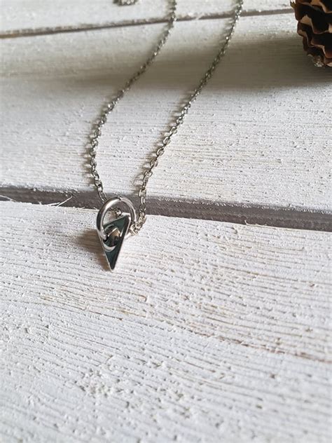 Triangle Necklace For Men Pendant Silver And Stainless Steel Etsy