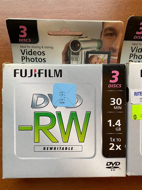 Fujifilm 14gb Mini Dvd Rw For Camcorder 25302425 Lot Of 6 Nos Sealed