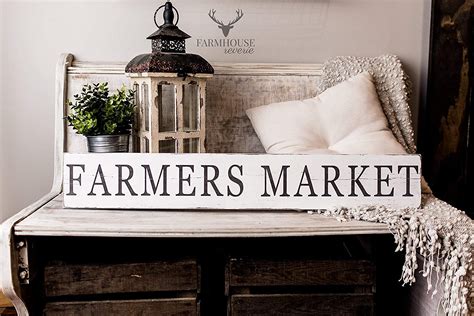 Distressed furniture and vintage home decor bring intimacy to luxurious spaces, cozy up a large room, and utilize the nooks and crannies in your home. Buy Farmers Market Sign | Rustic Signs | Rustic Home Decor ...