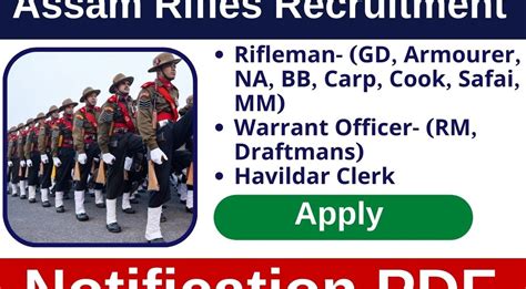 Assam Rifles Recruitment 2023 617 Technical Tradesman Rally Apply