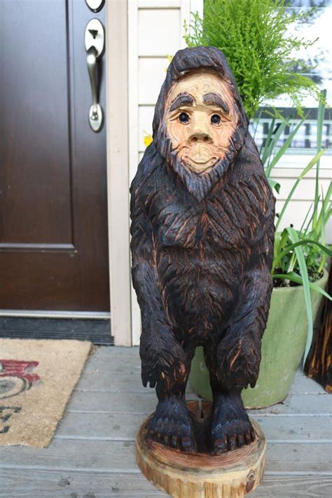 New Chainsaw Carved Bigfoot Yeti Sasquatch 20 To 24 Inches Etsy