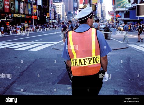 Traffic Cop At Intersection In New York Hi Res Stock Photography And