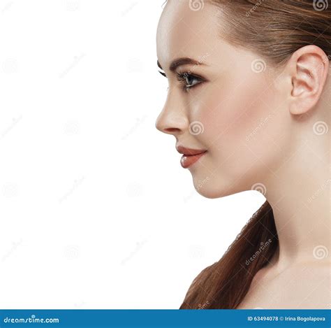 Profile Woman Beauty Skin Face Neck Ear Stock Photo Image Of Model