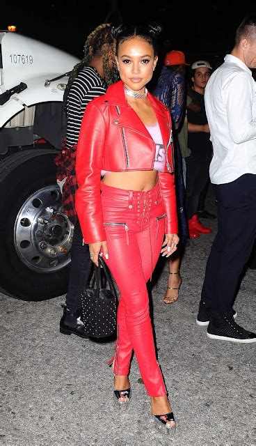 lovely ladies in leather karrueche tran in a leather jacket and pants