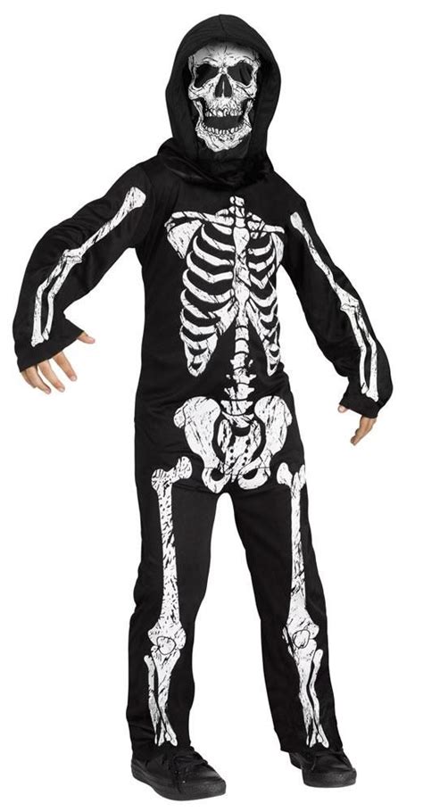 Skeleton Phantom White Boys Costume Medium 8 10 Boys Skeleton Costume