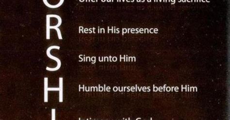 Make A Worship Acrostic David Was Blessed For His Worship Kids