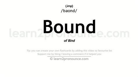 Pronunciation of Bound | Definition of Bound - YouTube