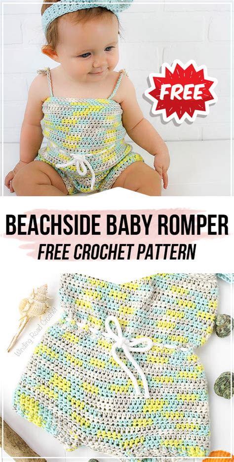 Crochet Beachside Baby Romper Free Pattern Crochet Baby Romper Easy