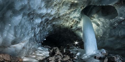 The Beautiful Sandy Glacier Ice Caves