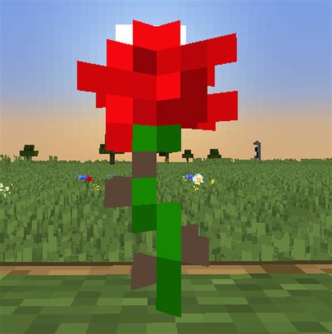 Minecraft Rose 3d