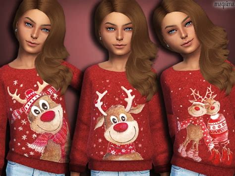 Msq Sims Reindeer Sweaters Sims 4 Downloads