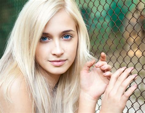 Attractive Beautiful Blonde Girl Stock Photo Image Of Portrait