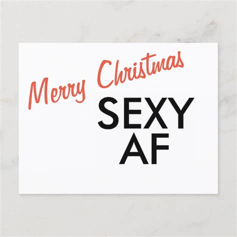 Merry Christmas Sexy Af Holiday Postcard Zazzle