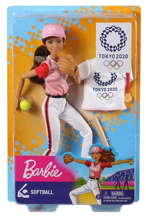 Buy Barbie Olympic Games Tokyo 2020 Softball Doll With Softball Uniform