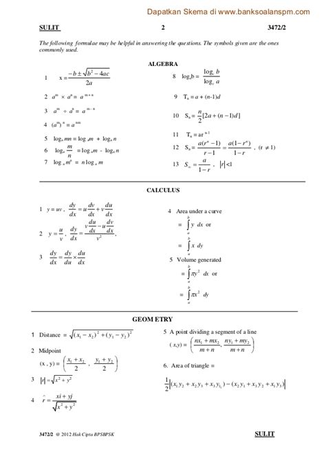 Jirim dan isotop other contents: Soalan Matematik Pertengahan Tahun Tingkatan 4 Kertas 1 ...