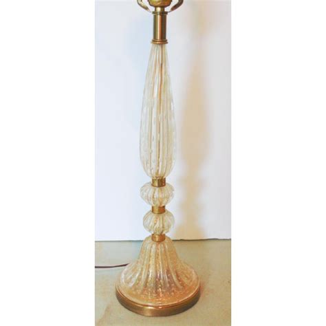 Mid Century Gold Fleck Murano Glass Lamp Chairish