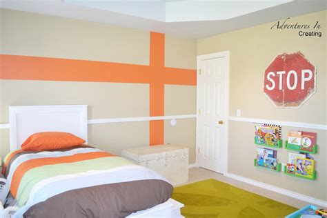 Boys Bedroom With Orange Accents Remodelaholic Cool Bedrooms For