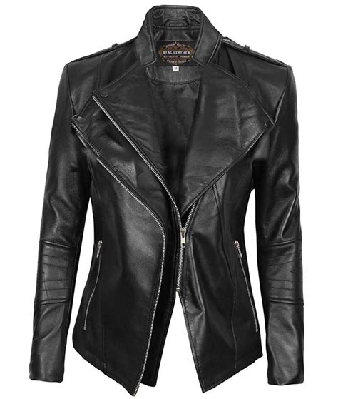 fitted leather jacket womens asymmetrical leather jacket