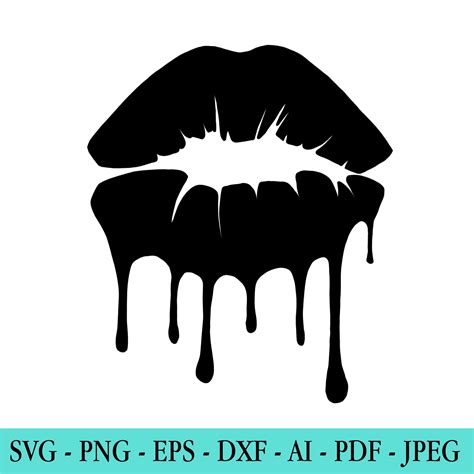 Embellishments Craft Supplies Tools Kiss Svg Png Dxf Eps Lips Clipart Cut Files For Cricut And
