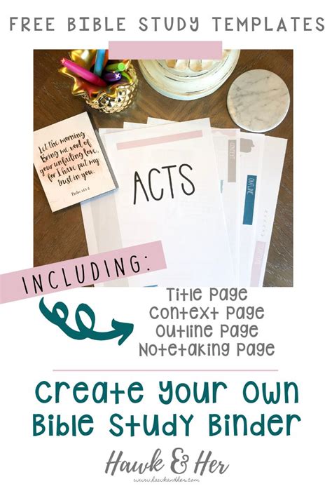 At the heart of any effective bible study is a good study bible. Create Your Own Bible Study Binder (Free PDF template ...