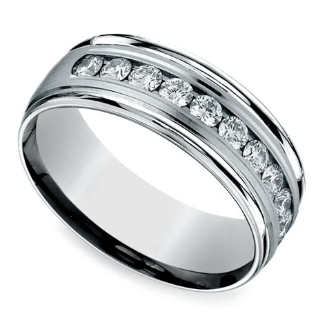 Check spelling or type a new query. Channel Diamond Men's Wedding Ring in White Gold (8mm)